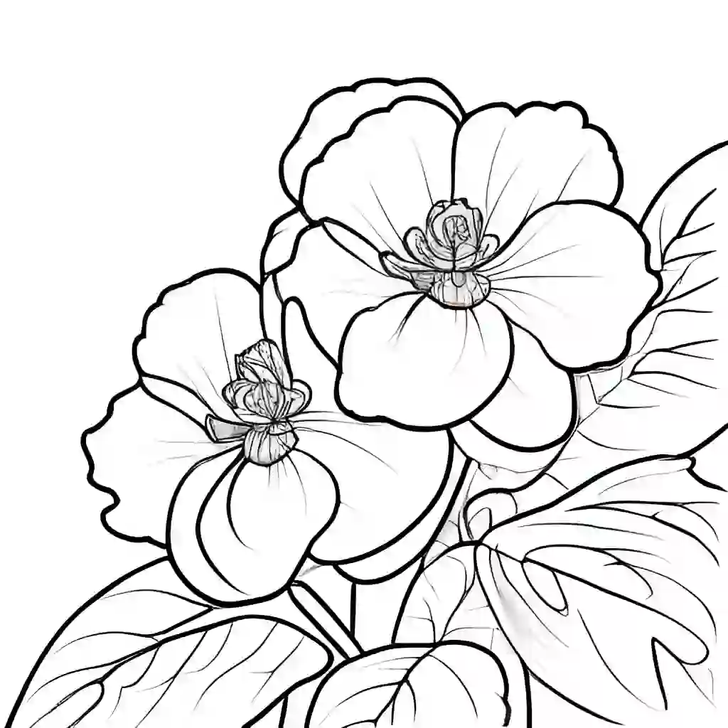 Begonias coloring pages